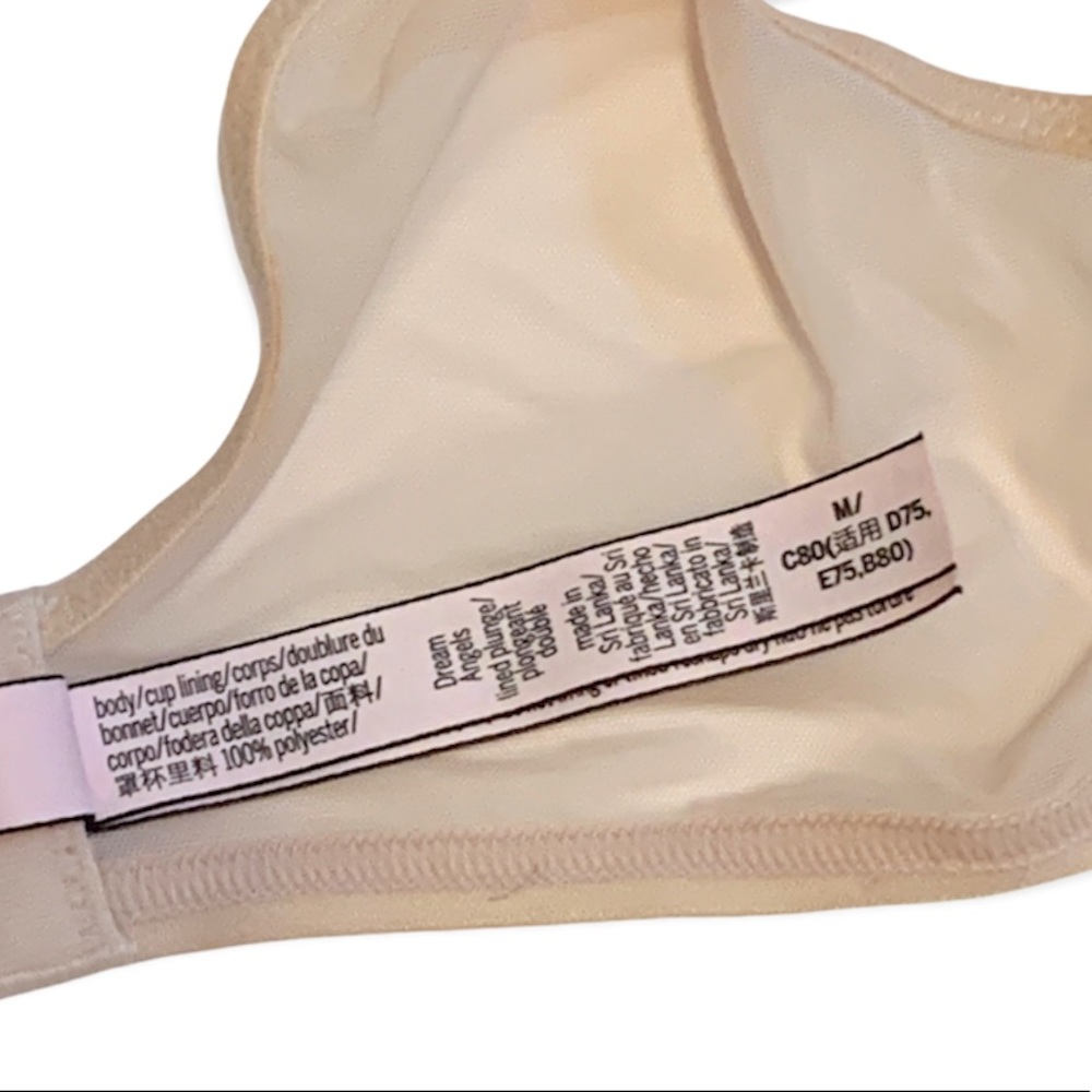 VICTORIA’S SECRET - Nude Lined Plunge Rose Gold Star Bra - Picture 9 of 14